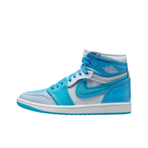 Jordan Air Jordan 1 Slip-resistant Abrasion-resistant High Top Vintage Basketball Shoes Women's Blue Джордан Эйр Джордан 1 Противоскользящий Устойчивый к износу Высокий Топ Винтажные Баскетбольные Кроссовки Женские Синий