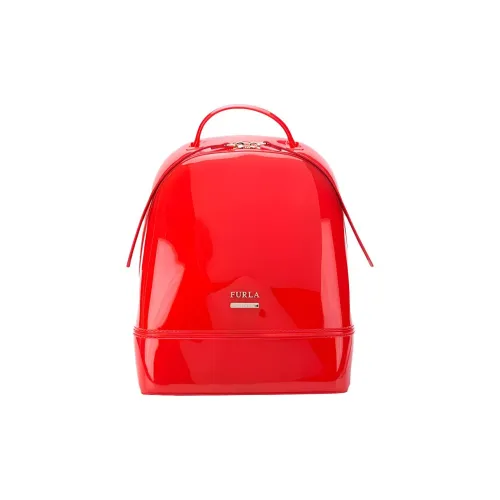 Furla Конфетный цвет Резиновый Рюкзак Обычный Женские Апельсин