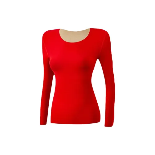 Tingqu Red Women's Thermal Shirts
