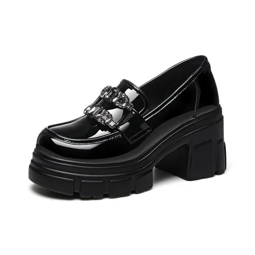 Golden Silk Rabbit Высокие каблуки Женские Черный