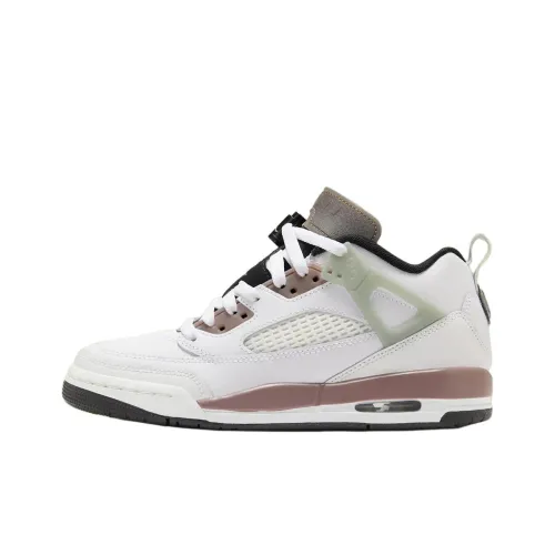 Джордан Spizike Low Топ Детские Баскетбольные Кроссовки Белый Коричневый