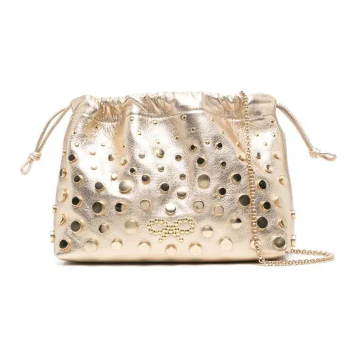 Anya Hindmarch Напп Кожа Плечевая Сумка Женская Золотая