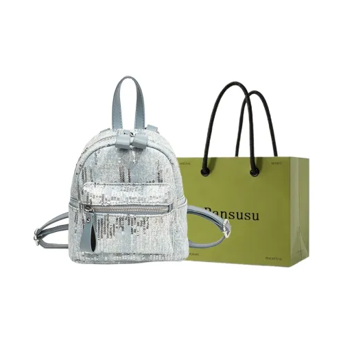 Bansusu Denim Backpack Women's Black Light Blue Dark Blue Bansusu Деним Рюкзак Женские Черный Светло-Синий Темно-Синий