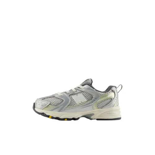 New Balance NB Детская Повседневная Обувь Низкий Верх Светло-Серый Серебряный Малыш