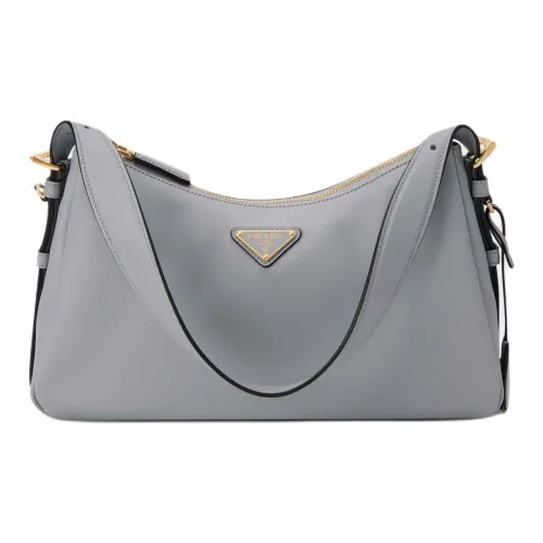 PRADA Aimee Коровья кожа Сумка на плечо Средний Женский Туманно-голубой