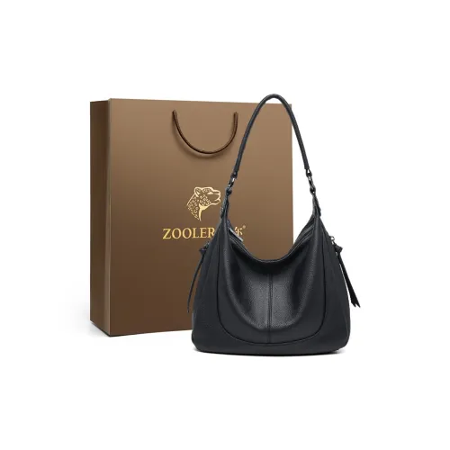 ZOOLER Сумка через плечо из натуральной коровьей кожи стандартная женская черная светло-серый