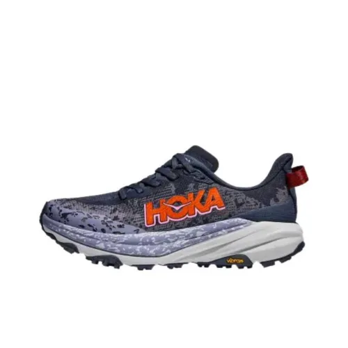 HOKA ONE ONE SPEEDGOAT 6 Противоскользящие Низкие Кроссовки для Бега Женские Серый Синий