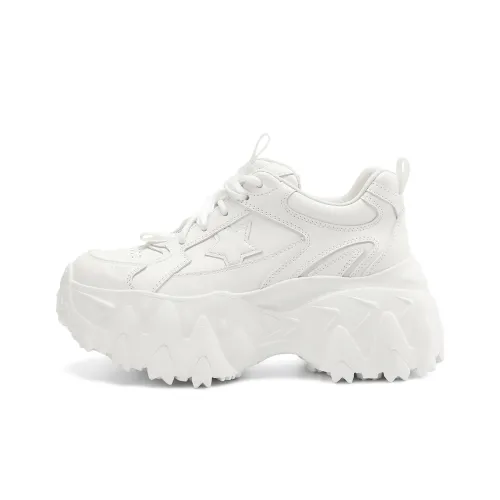 Rosa Bianca Легкий визуально увеличивает рост Низкий топ Телесные кроссовки Женские Белые