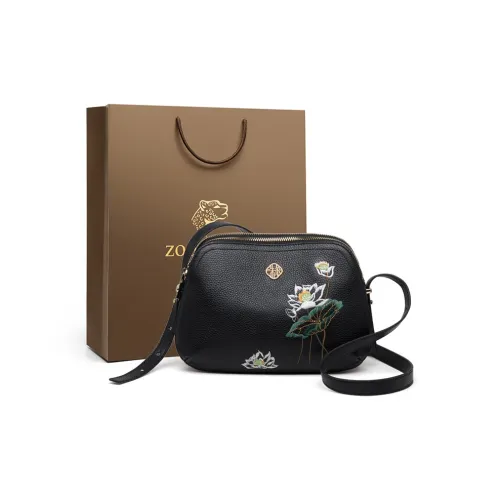 ZOOLER Сумка через плечо из натуральной коровьей кожи маленькая женская черная