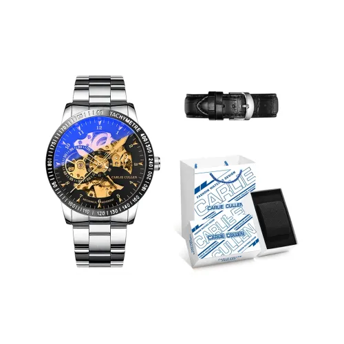 CARLIECULLEN Автоматический Механический Механизм Мужские Часы 42 мм Черный