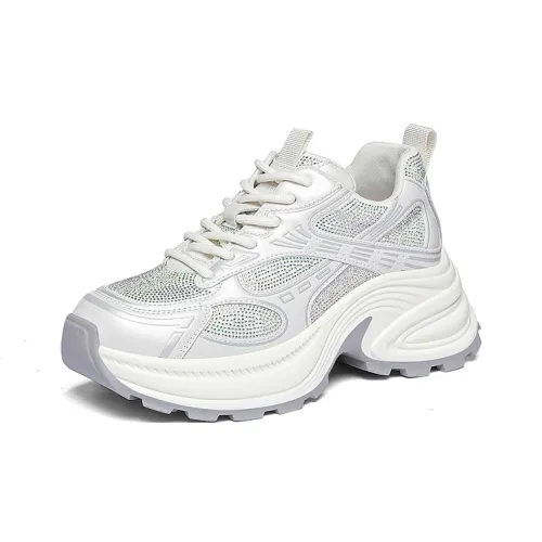 Golden Silk Rabbit Амортизация устойчивый к истиранию увеличенная высота низкий топ кроссовки с подошвой из ткани женские