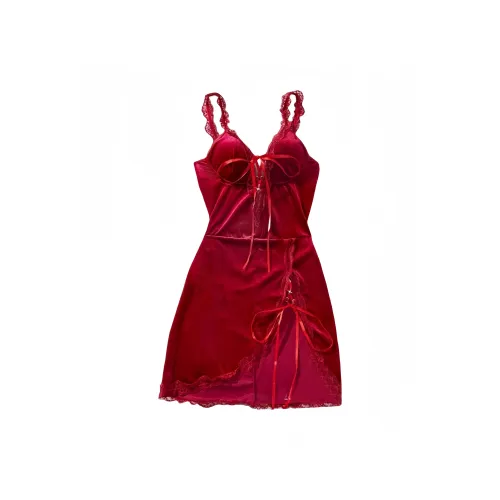 TLXT Красный Женские Ночные сорочки