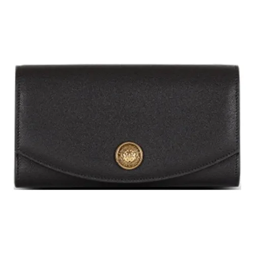 BALMAIN Рельефная Телячья Кожа Клатч Женский Черный