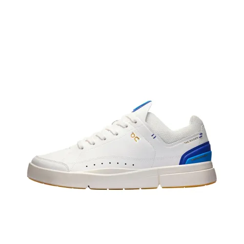 Roger Federer x On The Roger Centre Court Slip-resistant Abrasion-resistant Low Top Tennis Shoes Men's White Blue