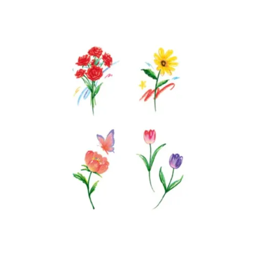 ZAIBIAN Карандаш Цветочный дизайн Instant Многоцветный Водонепроницаемый Наклейка для татуировки