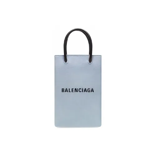 Balenciaga Чехол для телефона из коровьей кожи женский синий