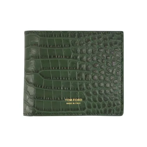 TOM FORD Кожа Кошелек Мужской Темно-зеленый