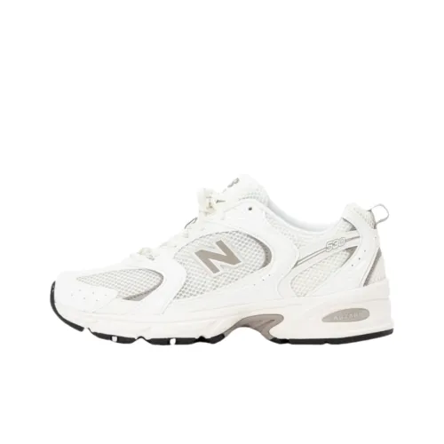 New Balance NB 530 Беговые кроссовки Низкие Бело-серые Унисекс