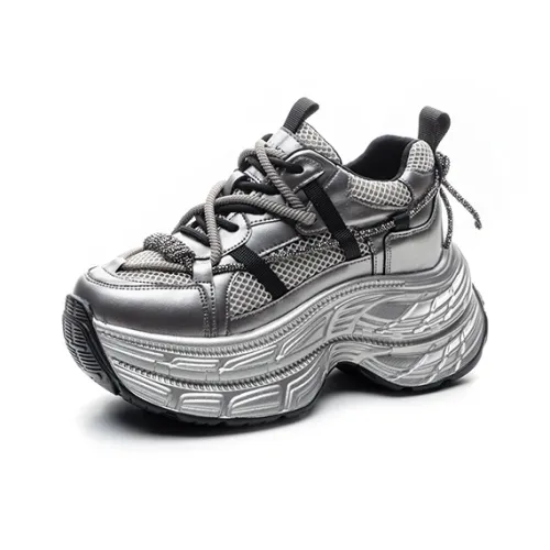 The Mystery Of Glamour визуально увеличивает рост Низкий топ Толстая подошва Кроссовки Женские