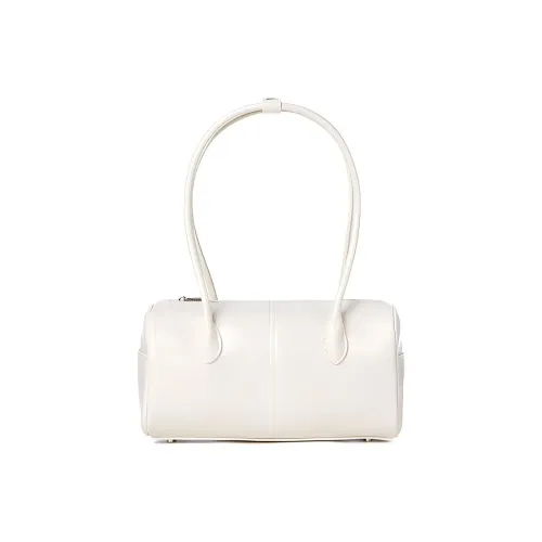 SQUARE Line Коровья кожа с синтетической кожей Бостон подушка сумка плечо женский слоновая кость черный