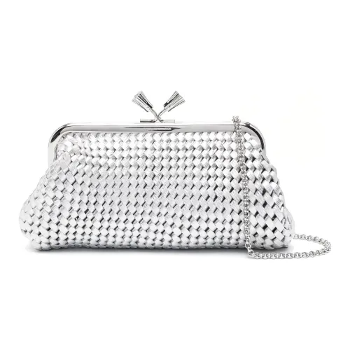Anya Hindmarch Телячья кожа Одно плечо Через плечо Клатч Women's Silver