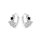 Серьги-кольца "Искрящиеся Звезды" (1 пара)