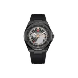 TT6051-Черный корпус, черный циферблат, черный резиновый ремешок