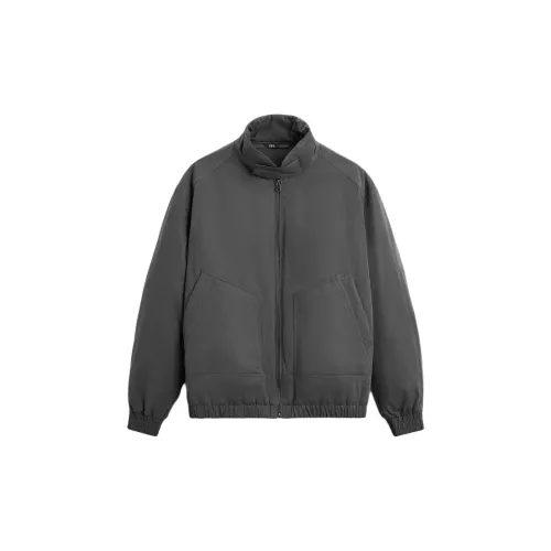 ZARA Пуховик Мужской Угольный Серый