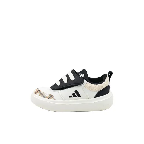 Adidas Park St Дышащий Низкий Топ Детские Тренировочные Кроссовки Белый Черный Малыш