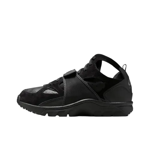 Nike Air Trainer Huarache Slip-resistant Abrasion-resistant MID Топ Винтажные баскетбольные кроссовки Унисекс Черный