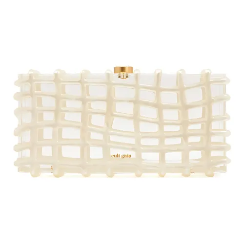CULT GAIA Акриловый клатч женский цвет слоновая кость