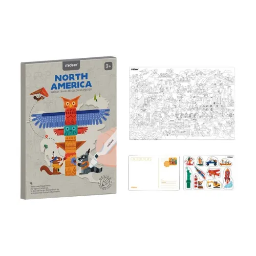 MIDEER World Путешествие Цветной Постер Игрушки