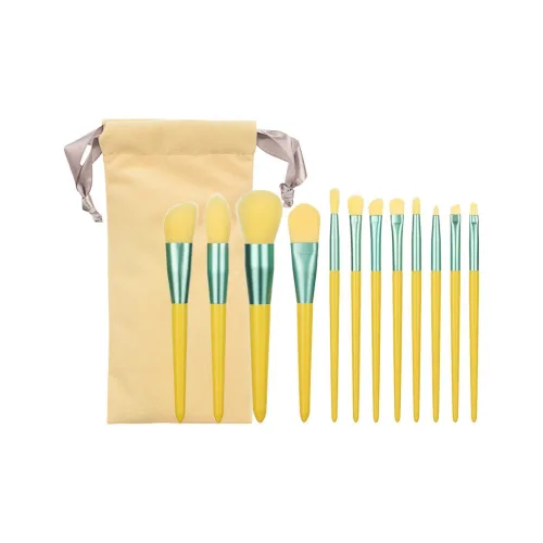 YUELEJI Контуринг Настройка Основа Кисть для макияжа Набор Портативный Размытие Детали Мягкий Набор из 12 штук