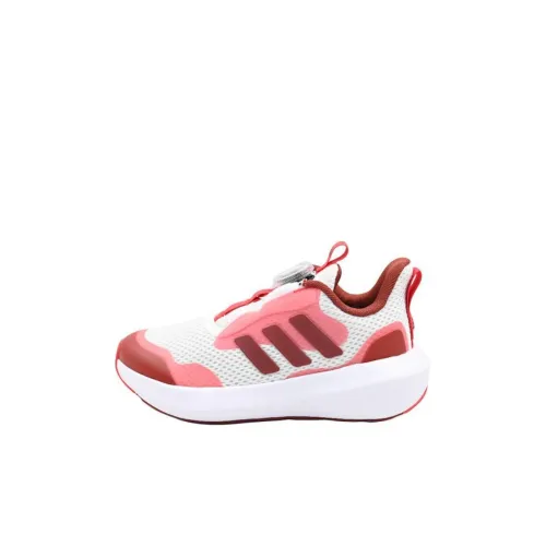 Adidas FORTARUN 3,0 Противоскользящий Устойчивый к истиранию Низкий Топ Детская Беговая Обувь Белый Красный Детская