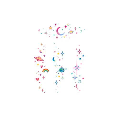 ZAIBIAN Разрисованный Звездный Waterless Instant TRANSFER Многоцветный Water Resistant Граффити Комбинация