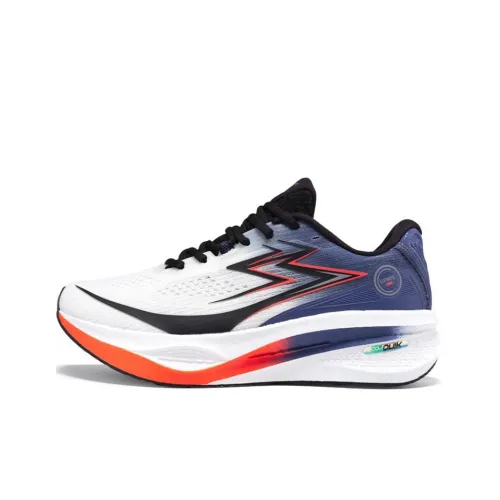 361° Устойчивые к истиранию амортизаторы Низкий топ Спринт Беговые кроссовки Мужские Белый Синий Черный