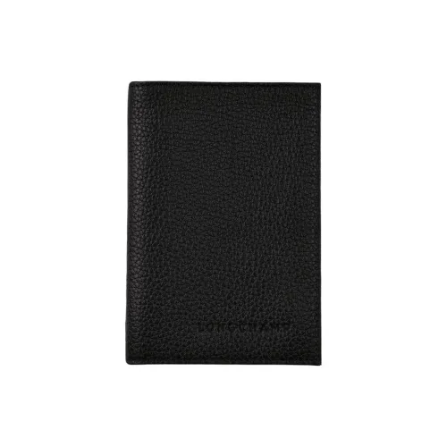 LONGCHAMP Держатель для паспорта из коровьей кожи Мужской Черный