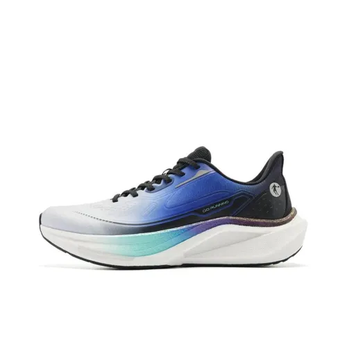 QIAODAN Boundaryless 7,0 Беговые кроссовки Низкий верх Белый, Синий, Черный Мужской