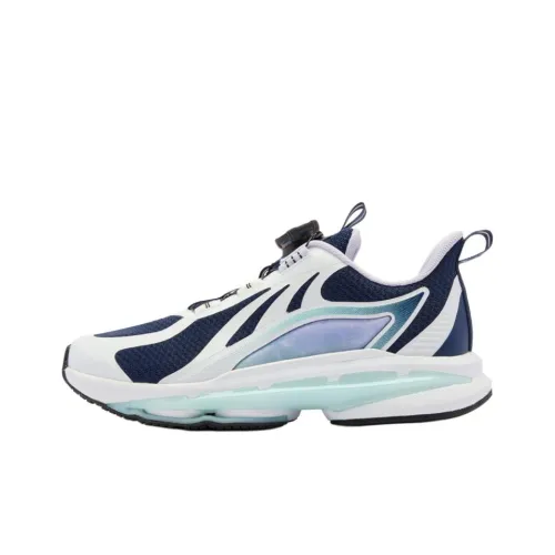 QIAODAN Противоскользящие Анти-KICK Низкий Топ Детская Беговая Обувь Спокойный Синий Джордан Белый Подростки