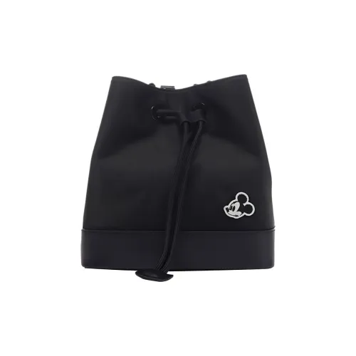 LI NING 1990 Classic Collection Ткань с кожаными вставками ведрообразная сумка сумка через плечо стандартная женская черная