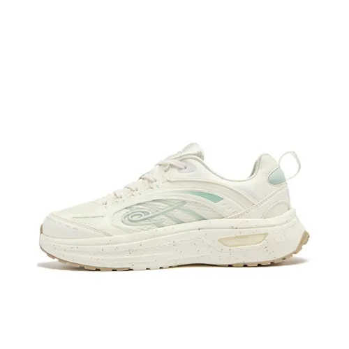 QIAODAN Амортизация Дышащий Легкий Низкий Топ Бег на длинные дистанции Обувь Женская Белый Зеленый