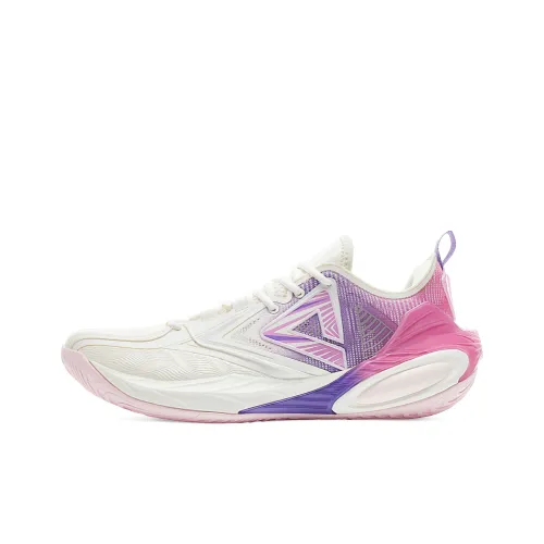 PEAK Амортизация Противоскользящий Устойчивый к истиранию Баланс Низкий Отскок Баскетбольные кроссовки Мужской Айвори Фиолетовый