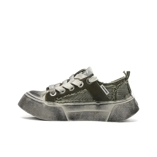 AGE ANGEL Износостойкие визуально увеличивающие рост Низкие кеды Унисекс Грязно-зеленый