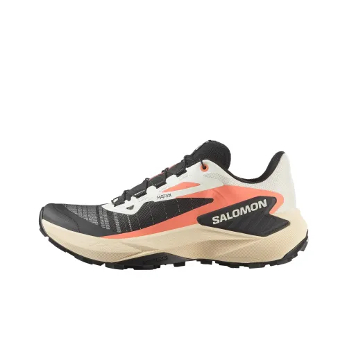 SALOMON Genesis Slip-on Устойчивый к истиранию Низкий Топ Беговые кроссовки Женские Черный Белый