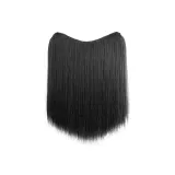 Y-образный Прямые волосы [45 см, чисто черный]