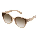 Полупрозрачная рамка абрикосового цвета с градиентными чайными линзами CN202