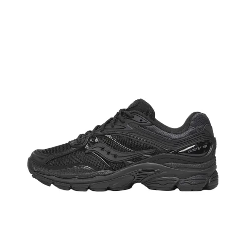 Saucony Pro Grid Omni 9 Противоскользящий устойчивый к истиранию низкий топ повседневная беговая обувь унисекс черный