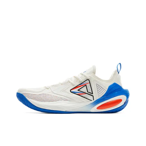 PEAK Амортизация Rebound Устойчивость к истиранию Противоскользящий Низкий Топ Баскетбольные кроссовки Мужские Белый Оранжевый Сапфир Синий