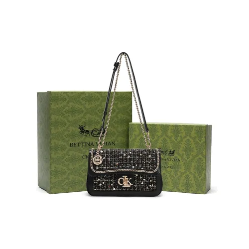 BETTINA VIVIAN Сумка через плечо из ткани стандартная женская черная