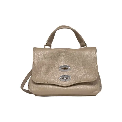 Zanellato Postina Телячья кожа Сумка на одно плечо Женская Серого цвета